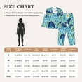 thumbnail image 6 of Kll Flying Swallows Print Women'S Long Sleeve Pajamas With Pants Sleepwear Loungewear 2 Set-X-Large, 6 of 9