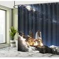 thumbnail image 5 of Ambesonne Galaxy Shower Curtain, Galaxy Solar Adventure, 69"Wx84"L, Blue White, 5 of 5