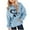 Blue, variant on CHEEREAM Cute Hoodies for Teen Girls Trendy Preppy Hooded Sweatshirts Oversized Long Sleeve Shirts Heart Print Clothes for Girls