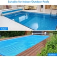 thumbnail image 4 of YUSAZENS LDPE Pool Solar Blanket, Heat Retention Pool Cover for Above Ground Inground Pool Spa Heat Preservation Blue 20x40ft, 4 of 9