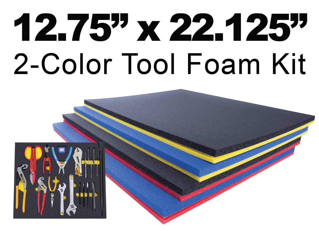Custom Foam Tool Kits 12.750" x 22.125" Blue / Red
