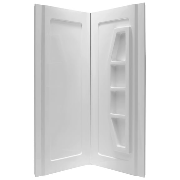 ENVO by ANZZI Sharman 36 in. x 36 in. x 74 in. 2-Piece DIY Friendly Corner Shower Stall, White