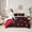 Red Black, variant on Castle Fairy Teens Vintage Railway Train Bedding Comforter Set 7-Piece,Abstract Retro King Bedding Sets,Transportation Railway Railroad Ultra Soft Bed Sheets,Lightweight Room Decor,Reversible