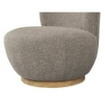 thumbnail image 5 of Maya Occasional Swivel Chair in Modern Silver Boucle Fabric on a Solid Wood Base, 5 of 11