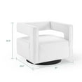 thumbnail image 2 of Booth Performance Velvet Swivel Armchair White, 2 of 7