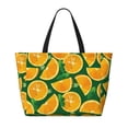 thumbnail image 2 of Gaeub Orange Beach Travel Bag, Multi-Pocket Beach Bag, Summer Vacation Bag, Beach Essentials Tote, 2 of 7