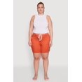 thumbnail image 2 of Womens Plus Size Rope Belted Shorts, 2 of 5
