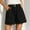 Black, variant on 2025 New Womens Shorts Casual Fashion Solid Shorts High Waisted Button Front with Pocket Stretchable Plus Size Shorts for Women Black
