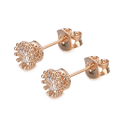 thumbnail image 2 of Yoursfs Rhinestone Small Stud Earrings for Women Gold Plated Cubic Zirconia Round Dainty Earring Hypoallergenic Piercing Earrings Birthday Gifts, 2 of 6