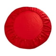 thumbnail image 1 of GUOOL Solid Color Cotton Round Bed Fitted Sheet Bed Cover Red, 1 of 7