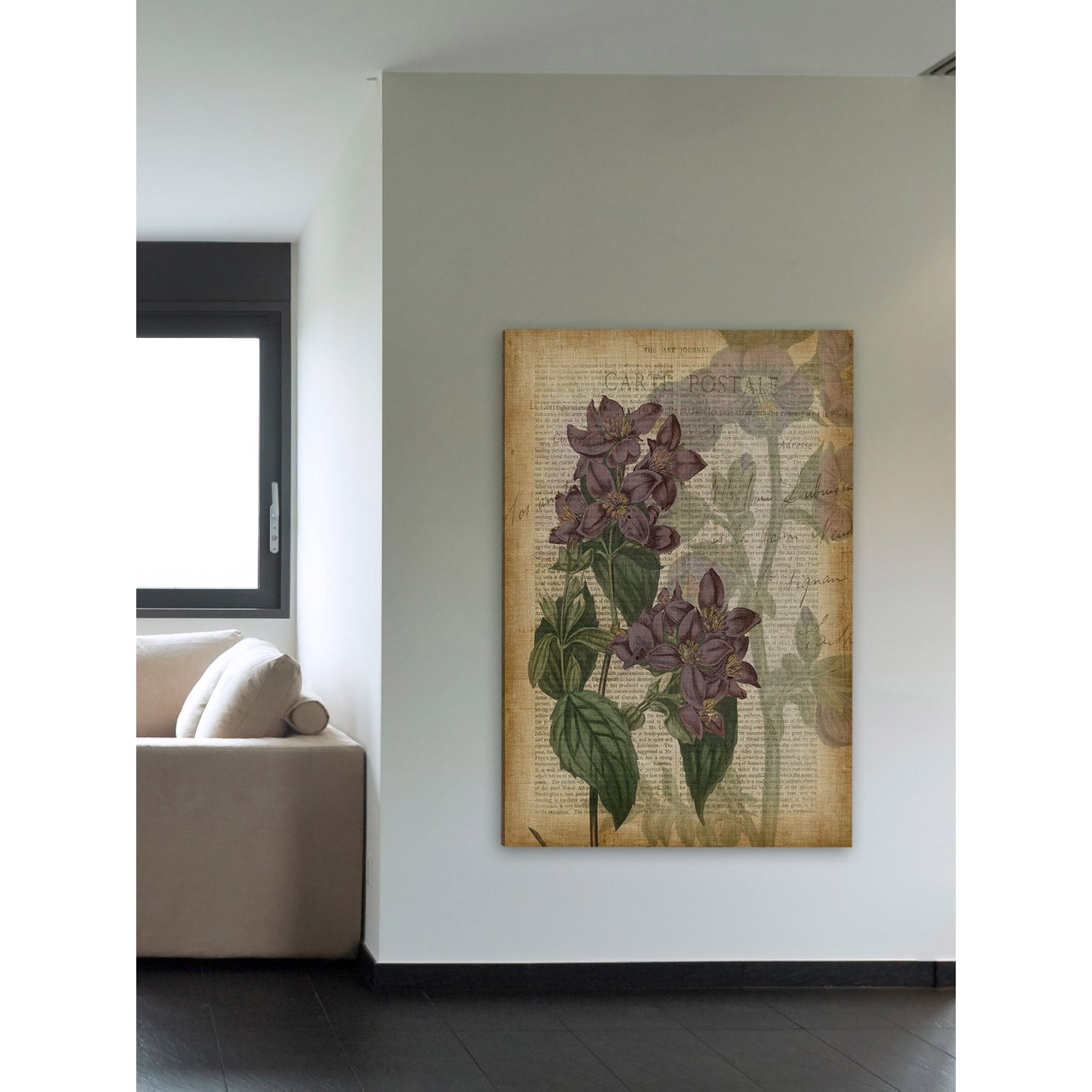 Marmont Hill "Fucshia Flowers II" Painting Print on Wrapped Canvas