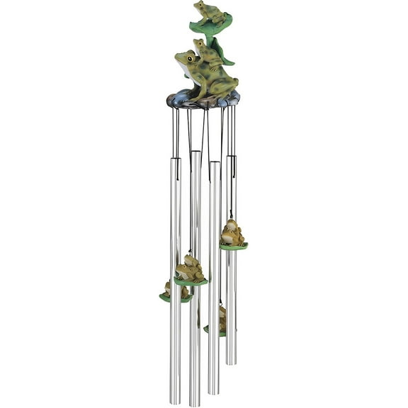 FC Design 23" Long Frogs Round Top Wind Chime Statue Sculpture Ornament Decoration Home/Room/Garden Decor and Unique Gift Ideas for Housewarming, Holidays and Birthdays