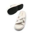 thumbnail image 4 of DREAM PAIRS Women' s Summer Comfortable Cushion Slip-on Dressy Slides, Cute Platform Puffy Sandals with Criss Cross Strappy, 4 of 5