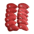thumbnail image 1 of 12 piezas de cuero PU Golf Iron Headcover Set, Golf Club Head Cover, Anti Scratch Sticky bordado Number Case, equipo de golfista, 1 of 9