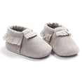 thumbnail image 3 of Infant Baby Fringe Moccasin Slipper Boys Girls Tassel Suede Leather Toddler Sneakers Soft Sole First Walking Loafers Crib Shoes, 3 of 5