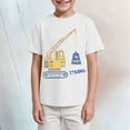 thumbnail image 2 of Gubotare Toddler Boys T Shirts Boys Short Sleeve Crew Neck T-Shirt with Chest Print | Soft Cotton Sizes 9-10T (White,9-10 Years), 2 of 4