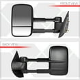 thumbnail image 3 of DNA Motoring For 07-14 Silverado Sierra 1500 2500 3500 Manual Telescoping Towing Side Mirrors Pair, 3 of 10