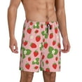 thumbnail image 2 of Sikiie Strawberries Mens Pajama Shorts, Lightweight Lounge Pant with Pockets Soft Sleep Pj Shorts for Men4X-Large, 2 of 6