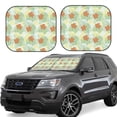 thumbnail image 1 of Balery Tropical Flowers Parasol para parabrisas de coche de 2 piezas | Parasol plegable para parabrisas delantero de coche para la mayoría de sedanes-Small, 1 of 6
