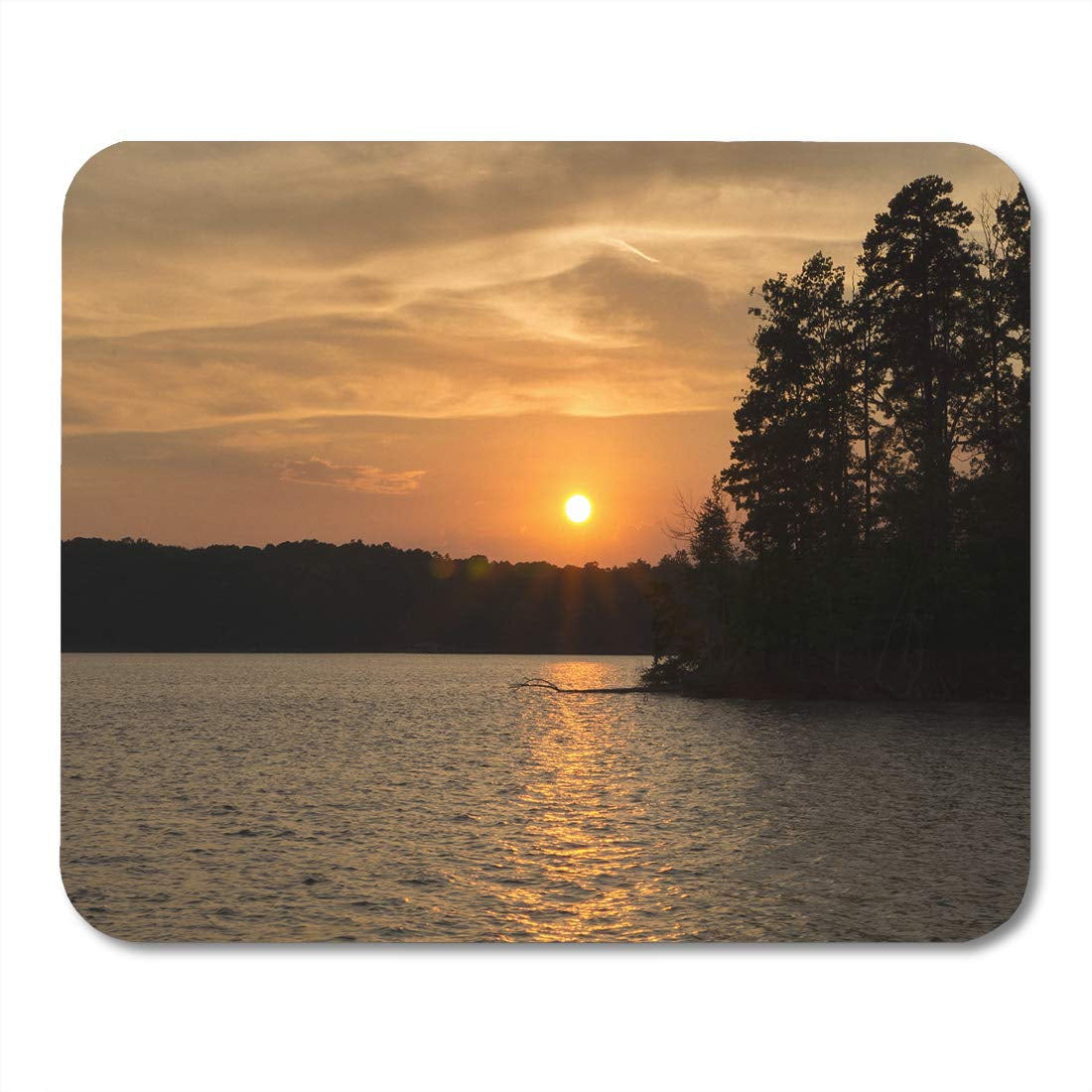 SIDONKU Colorful Beautiful Sunset View on Lake Norman in Troutman North