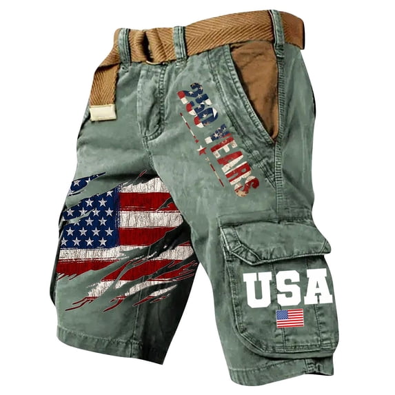 250 Anniversary Usa Cargo Shorts for Men 1776-2026 Anniversary Edition Patriotic Casual Short Pant Independence Day Trouse