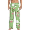 thumbnail image 2 of Picia Cute Frog2 Mens Soft Woven Cotton Elastic Waistband Sleep Pajama Pant Lounge Sleep Pant With Pockets And Drawstring-Medium, 2 of 9