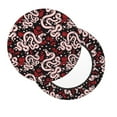 thumbnail image 7 of Uemuo Snake And Rose Pattern Round Bar Stool Seat Covers Washable Stool Cushion Slipcover Elastic Bar Chair Covers-, 7 of 7