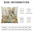 thumbnail image 5 of PHYHOO  Easter Floral Garland Bunny Throw Pillow Cover, Spring Rabbit Holiday Cushion Case Decoration for Sofa Couch, 5 of 5