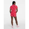thumbnail image 6 of Joyspun Women's Dreamy Soft Collection Notch Collar Top and Shorts Valentine's Day Pajama Set, 2-Piece, Sizes XS-3X, 6 of 6