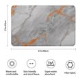 thumbnail image 3 of Gray Marble Orange Line Pattern Bathroom Rugs Mat,Non Slip Microfiber Bathroom Rug,Rubber Backing,Soft Bathroom Mats for Bathroom Floor,Tub and Shower,17x27in(43x68cm), 3 of 5