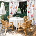 thumbnail image 4 of Spring Rustic Outdoor Curtains for Patio Waterproof, Pink Flower Leaves Abstract Floral Botanical Grommet Curtains for Porch Outside Privacy Drape for Gazebo Garden Pergola, 1 Panel, 54x95in, 4 of 9