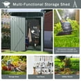 thumbnail image 4 of Aurlrtil 5 x 3FT Outdoor Metal Storage Shed Transparent Plate Black, 4 of 8
