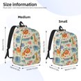 thumbnail image 3 of Naloa Jungle Animals Canvas Backpack for Men Women Rucksack Casual Travel Daypack College Tote Satchel Bookbag for Teens-Small, 3 of 7