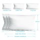 thumbnail image 4 of Paquete de 4 Protectores de Almohada con Cremallera de 20 X 26 X 4, Fundas de Almohada Premium de 400 Hilos, 100 % Algodón Egipcio, Estándar, con Cremallera Blanca, 4 of 6