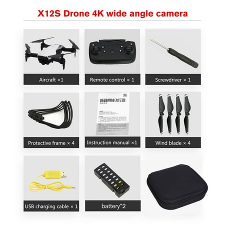 JUST BUY IT X12S Foldable Drone with 4K Camera HD 4 Axis Optical