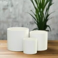 thumbnail image 6 of Olenna Textured Ceramic Horizontal Pot Set of 3 – Decorative Indoor Planter Pots for Home & Garden, Small Medium Large Ceramic Plant Pot ( Black), 6 of 9