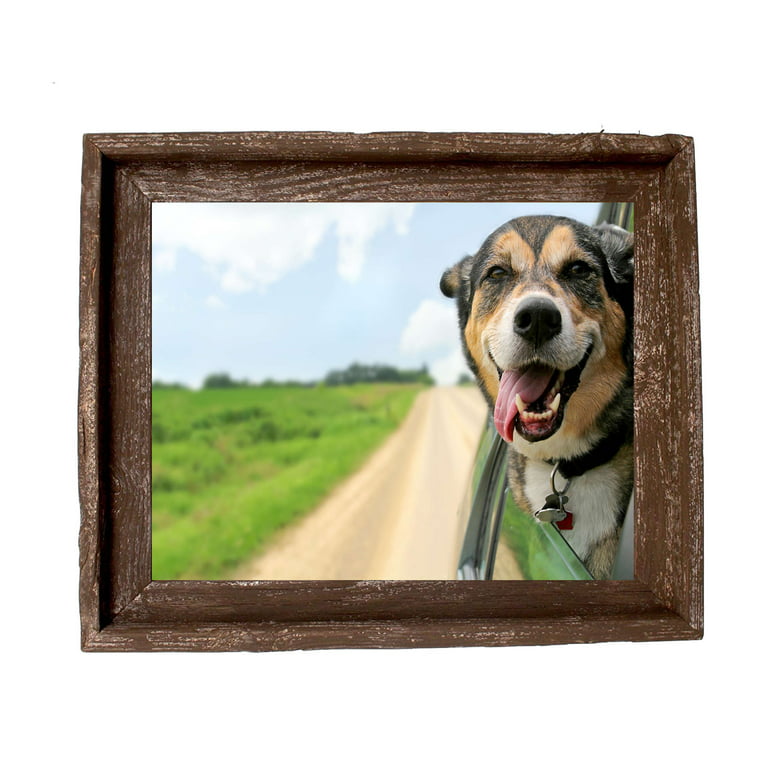 BarnwoodUSA Rustic Canvas Series 10 in. x 24 in. Weathered Gray Floating Frame for Oil Paintings and Wall Art