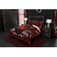 thumbnail image 2 of Couette Ou Duvet Dragon Rouge, Housse de Lit Gothique, Déco de Chambre Musicale, Très Grand,, 2 of 7