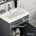 thumbnail image 4 of EVIVA Garci 24 Inch Transitional Dark Grey Style Bathroom Vanity with Porcelain Top, 4 of 7