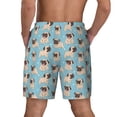 thumbnail image 2 of Lsque Mens Swim Trunks Funny Cartoon Pugs Pattern - Bathing Suit Compression Liner - Beach Swim Shorts Swimwear - (S-3XL) - Stretch Quick Dry -, 2 of 8