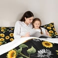 thumbnail image 5 of jejeloiu Countryside Floral Sunflower Twin Comforter Sets,Rustic Plant Floral Bedding Set For Adults 2pcs, 5 of 8