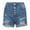 Light Blue, variant on IROINNID Women's Summer Retro High Waist Buttons Frayed Hem Casual Denim Shorts