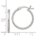 thumbnail image 2 of Beautiful Sterling Silver Fine Twist 1.75x20mm Hoop Earrings, 2 of 2