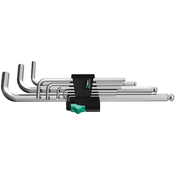 Wera Tools Metric Chrome Plated 950/9 Hex-Plus 1 L-Key Set 9Pc