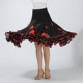 thumbnail image 2 of Salón De Baile Flamenco Baile De Vals Falda De Swing Grande Traje Moderno Con Lentejuelas Rojo SM SunniMix Vestido de baile latino, 2 of 8