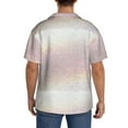 thumbnail image 5 of KLL Glitter Light Pearl Print Men's Shirt Short Sleeve Button Down Summer Cuba Beach Shirts- Medium, 5 of 7