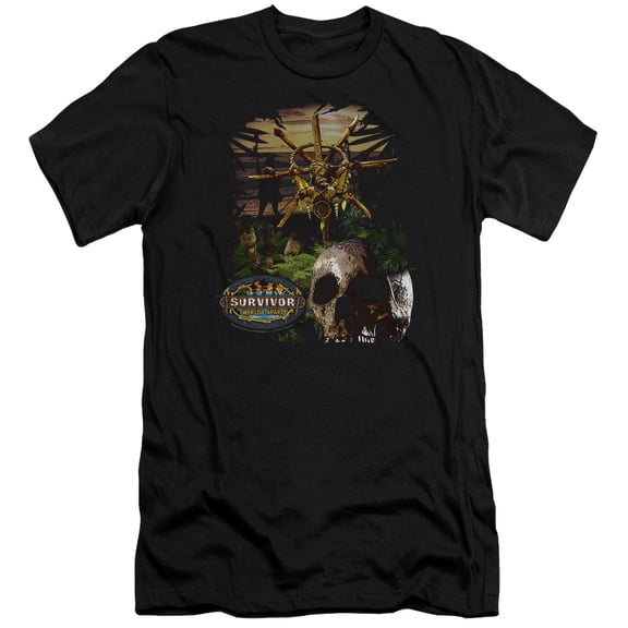 Survivor Jungle Adult 30/1 T-Shirt Black