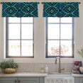 thumbnail image 4 of LALILO Kitchen Curtain Valance Tie Dye Indigo Boho Ink Rod Pocket Window Curtain 52"x 18" Set of 2, 4 of 7