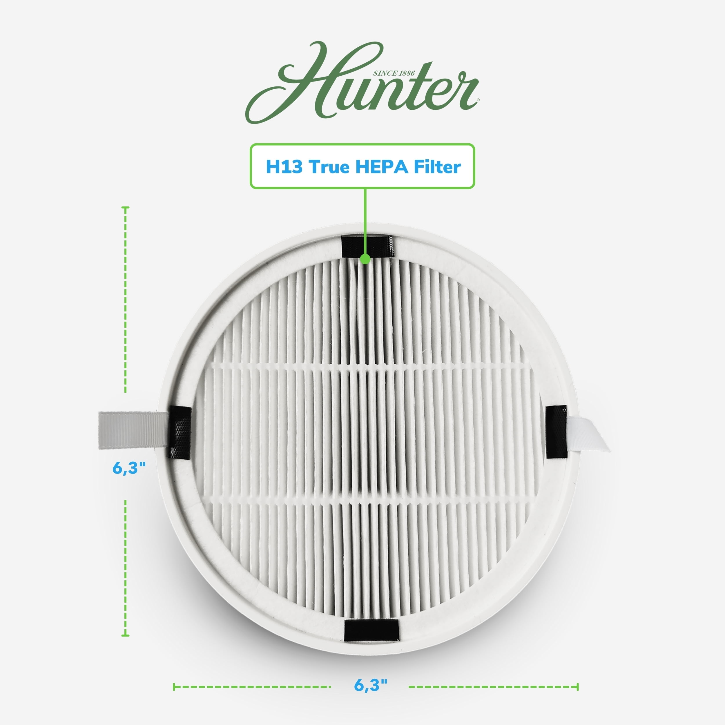 Hunter Fan H-HF125-VP Replacement Filter Value Pack for HP125 Series Air Purifiers, 1 HEPA