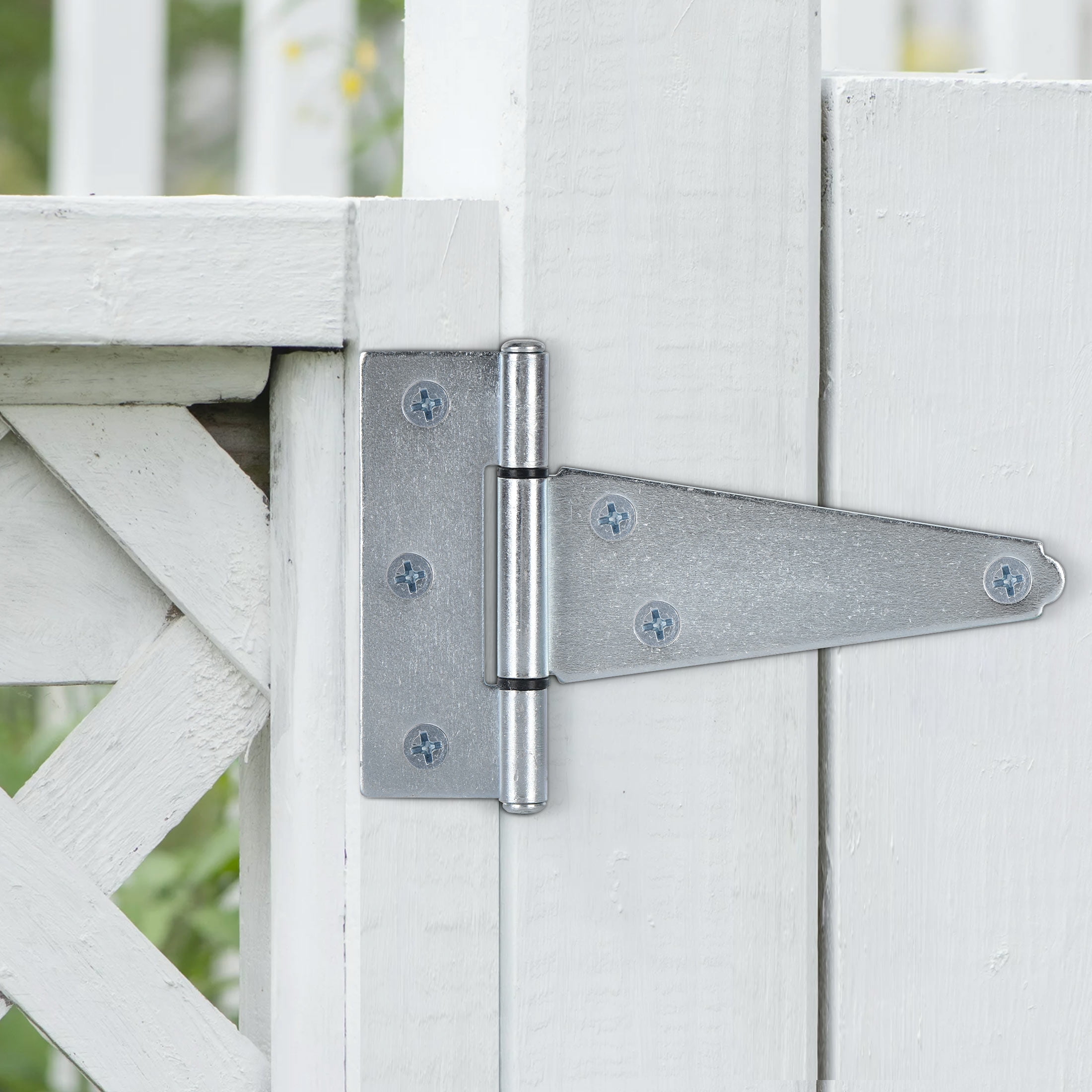 (2 pack) Hyper Tough 4 in. Heavy Duty Tee Hinge, Zinc Plated, 1 Piece